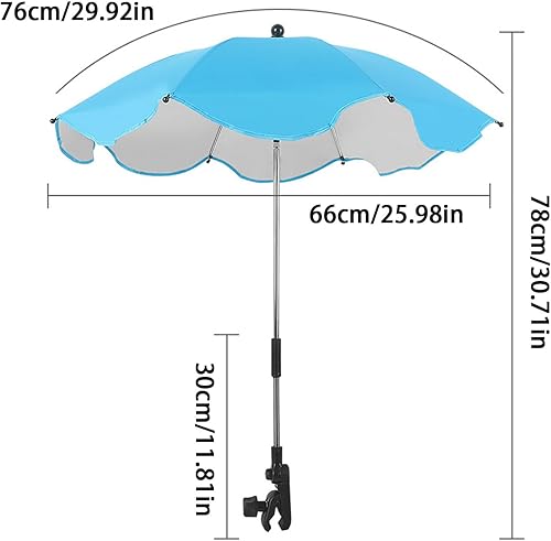Miniatura 2 de Paraguas de clip 2026, cochecito de paraguas para niños pequeños, cochecito de bebé con abrazadera ajustable, sombrilla para niños con protección