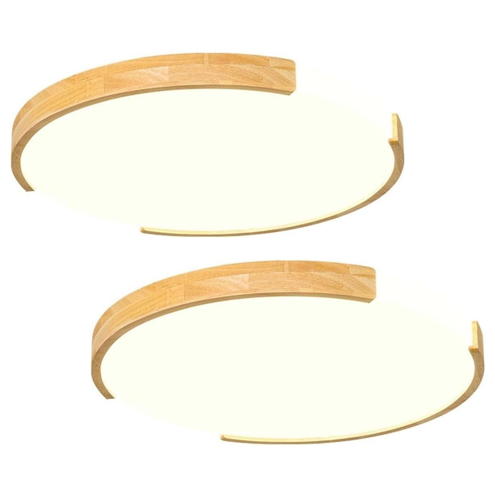 Ceiling Lamp Modern Minimalism Flush Mount Ceiling Light Fixture Ultra-Thin LED Circular Ceiling Lamp Rubber Wood Ceiling Lighting for Living R