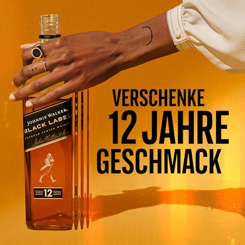 Johnnie Walker Black Label 12 Jahre | Blended Scotch Whisky | klassischer | Geschenkempfehlung für genussvolle Abende zu Hause & mit Freunden | 40% Vol | 700ml |