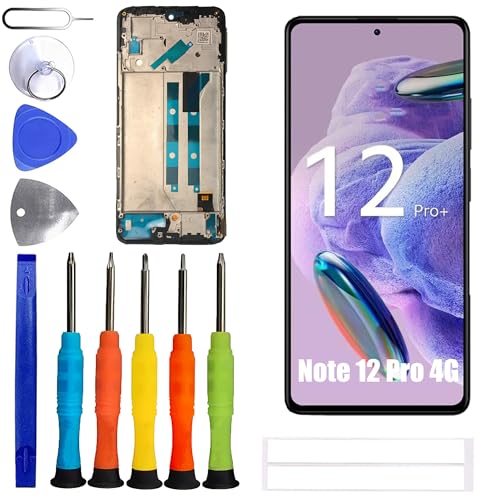 ERYNK Pantalla TFT para Redmi Note 12 Pro 4G ‎2209116AG, 2209116AG [con marco] [función INo Fingerprint Function] [6,67 pulgadas] Pantalla LCD Touch Screen Digitizer con juego de herramientas