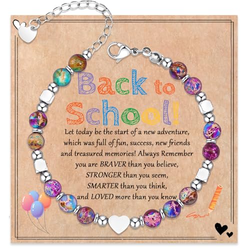 back to school gift for student First Day of School Bracelet Outfits for Girl Back to School Supplies for Kid Women College Middle High School 2nd 3rd 5th 1st Grade Kindergarten
