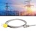 BAFOVY K Type Thermocouple, Temperature Sensor Probe with 1/8in NPT Thread 80mm Probe 1meter Cable, Stainless Steel Wire for Industrial Chemistry Metallurgy