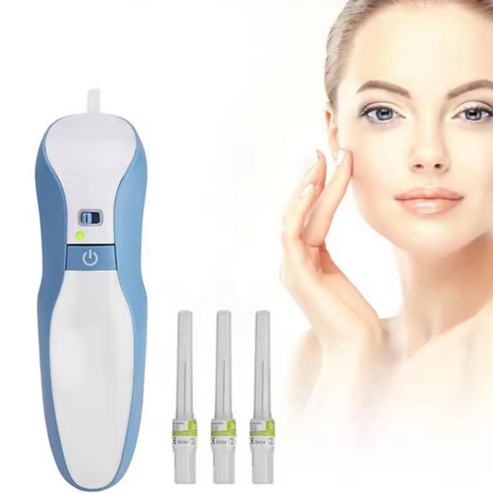 Handheld 4TH Gen Plasma Pen Skin Tightening Tag Wart Mole Remover Kit with 3pcs 30G-S 0.3 * 21mm Disposable Replacement Tips and 1pc Copper Tip Accessories