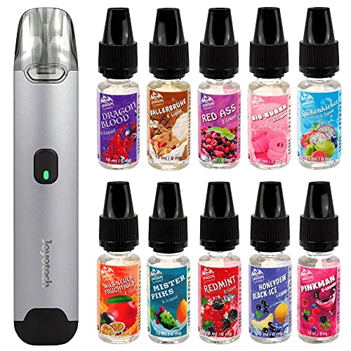 Riccardo / Joyetech e Zigarette Starterset, Evio C Pod System Super Kit + 1x 10ml e Liquid, E Liquid ohne Nikotin, Made…