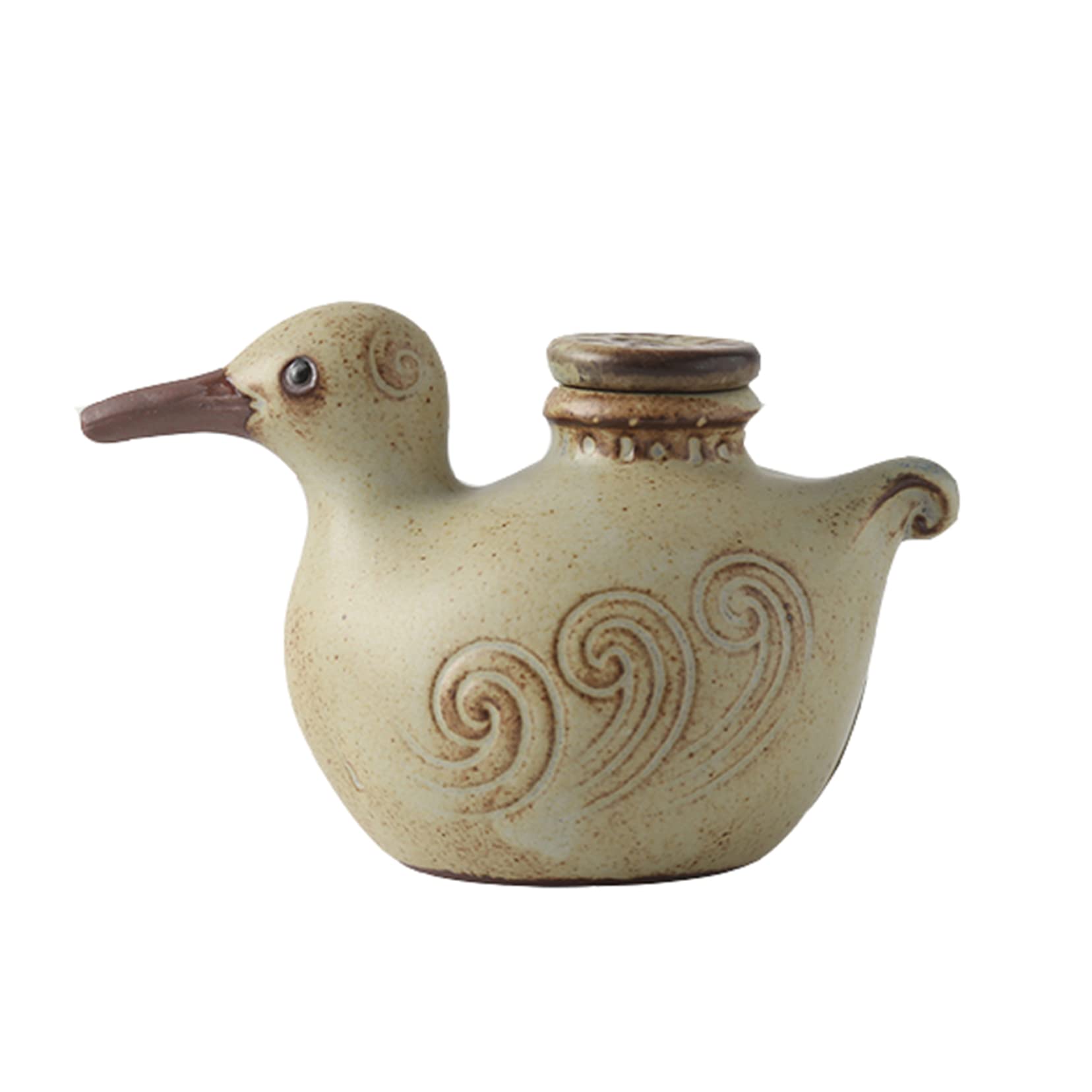 ESNY 150 ml ceramiczna butelka z dozownikiem oliwy z oliwek, sosu sojowego, octu, przypraw, pojemnik do przechowywania, do gotowania, kolor żółty, 150 ml