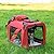 PawHut Folding Fabric Soft Portable Pet Dog Cat Crate Puppy Kennel Cage Carrier House Medium 23" Red New