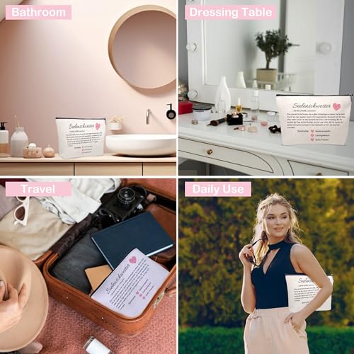 Geschenke für die Freundin - Beste Freundin, Kosmetiktasche, Schminktasche für Freundin, Kosmetiktasche klein, Dankeschön Geschenke für Mädchen, Kollegin (Seelenschwester)