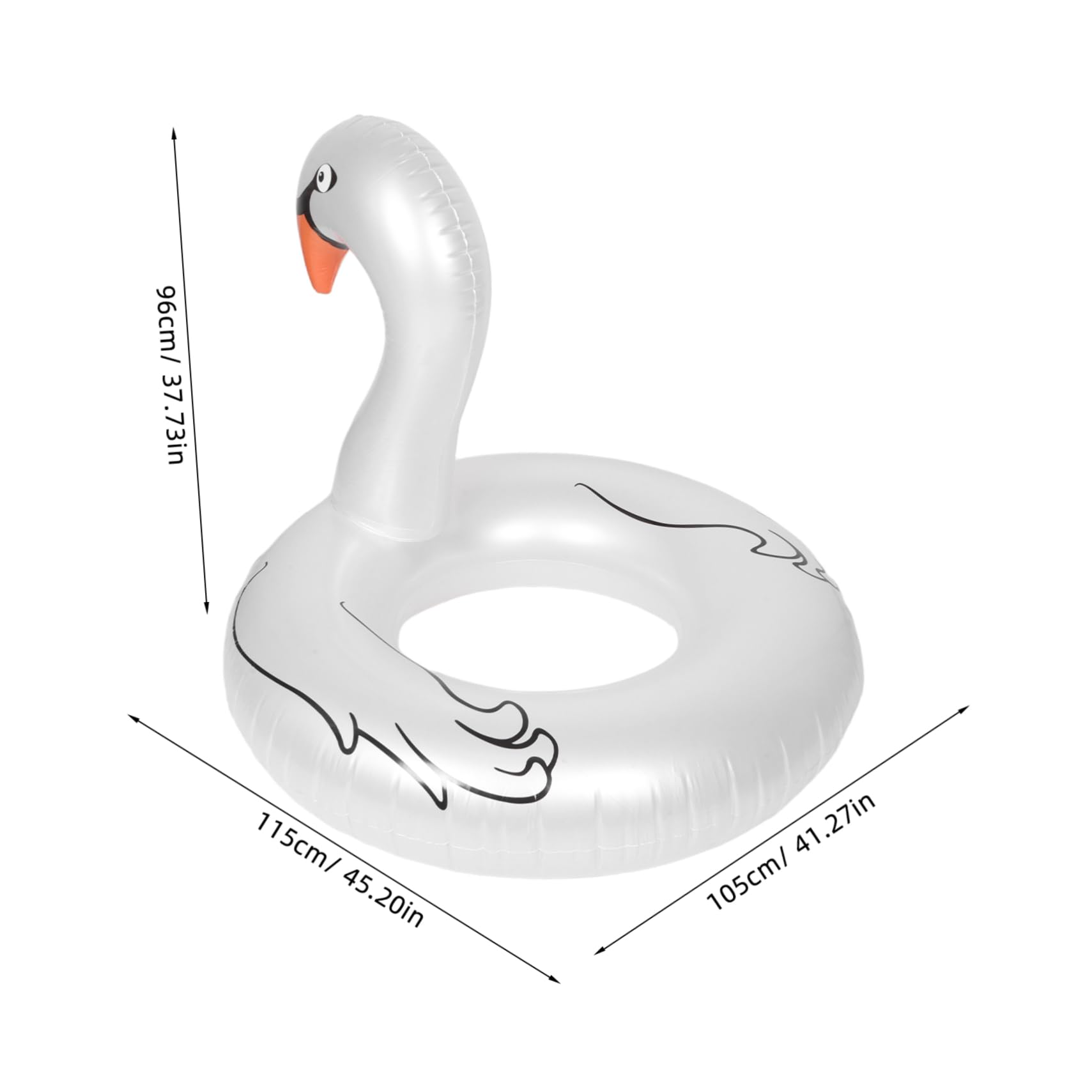 HEMOTON Inflatable Pool Float for Adults Cute Water Ring for Pool Parties Beach Lake Fun Soft Safe Design for Summer