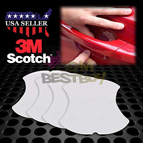JDMBESTBOY 4PCs 3M Scotchguard Clear Door Handle Paint Scratch Protection Protector Protective Guard