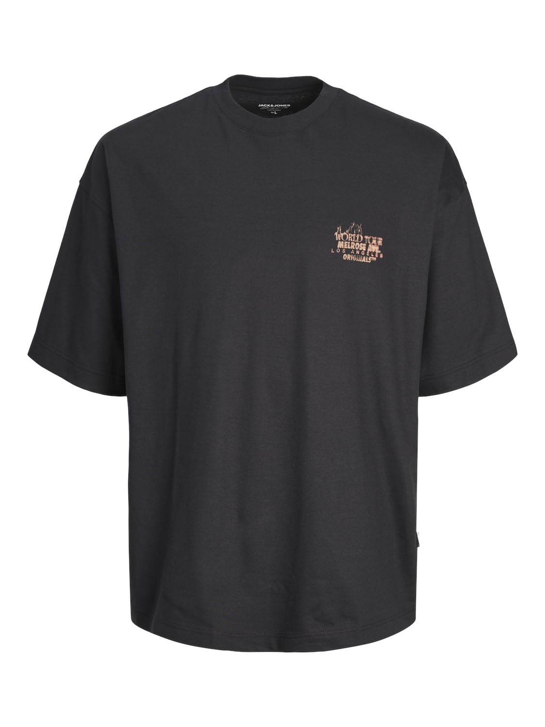Camiseta En Talla Grande Jack & Jones JORLUCCA BRANDING T-Shirt Black