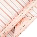 LeZakaa Reversible Pink Birthday Wrapping Paper Roll for Girls Women, Happy Birthday Lettering & Stripe Pattern with Metallic Foil in Pink, Mini Roll, 17 inches x 32.8 Feet (46.45 sq.ft.)