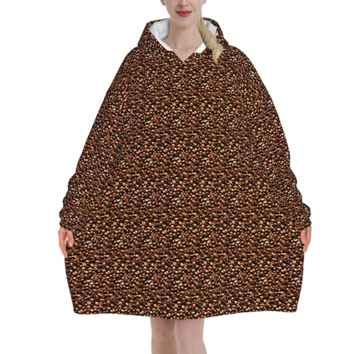 Couverture surdimensionnée grains de café contre le froid hivernal