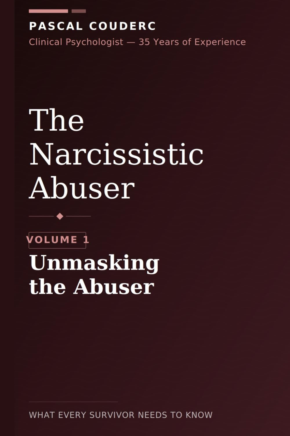 The Narcissistic Abuser: Volume 1: Unmasking the Abuser (The Narcissistic Abuser: What Every Survivor Needs to Know)