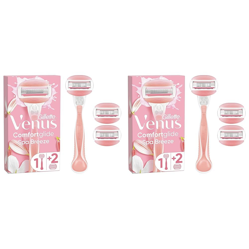 Gillette Venus ComfortGlide Women’s Razor Spa Breeze, 1 Refill Razor Cartridges, Reusable Metal Handle and Shower Holder — view 9