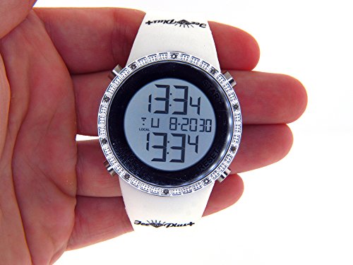 Ice Plus Diamond Case & Matte White Band Digital Diamond Watch #Ggu-4 #TOP3
