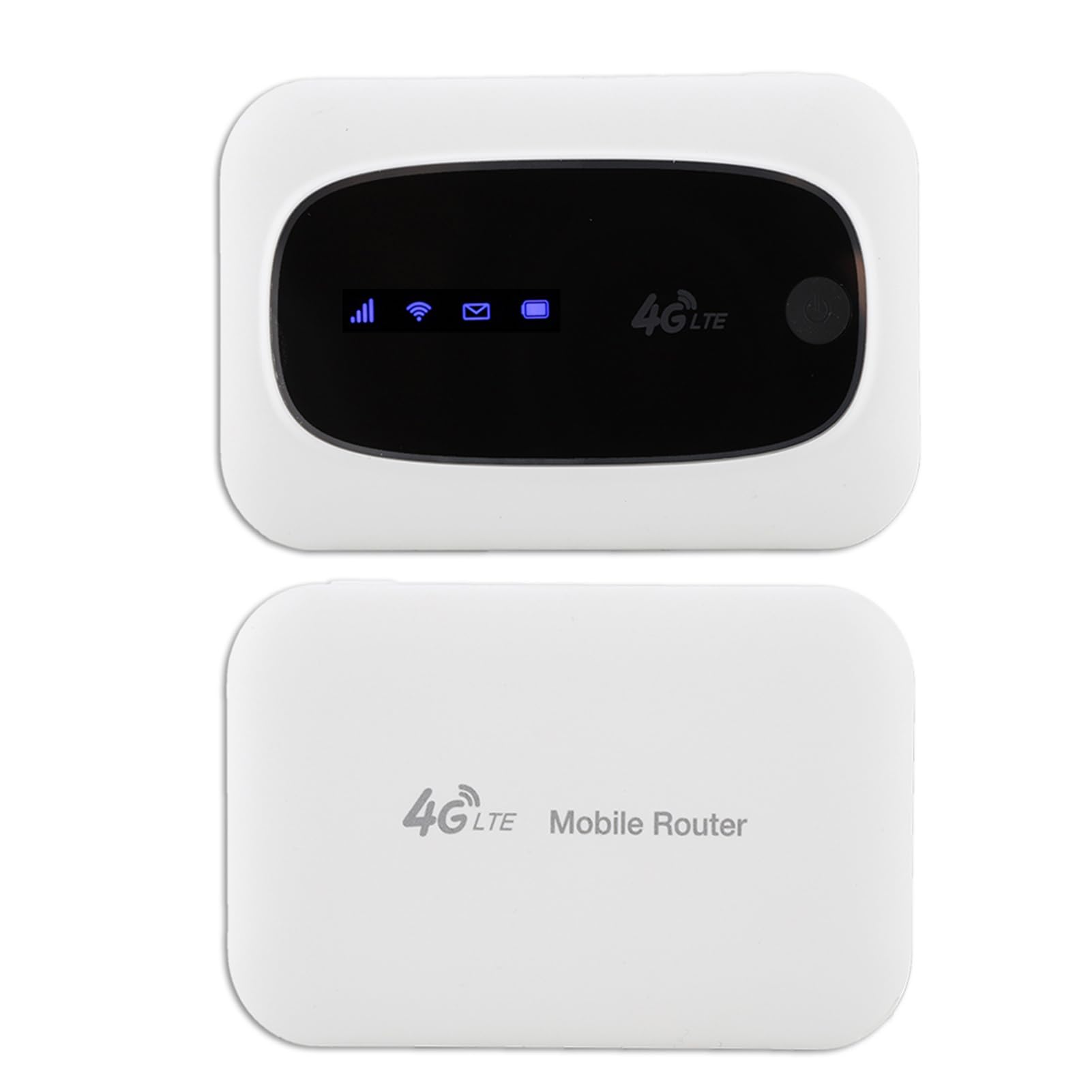 Acogedor 4G WiFi Modem Wireless Mobile Router Portable Hotspot with SIM Card Slot, 3G 4G Broadband Access, Supports 10 Devices, Long Battery Life, Compact and Portable (White)