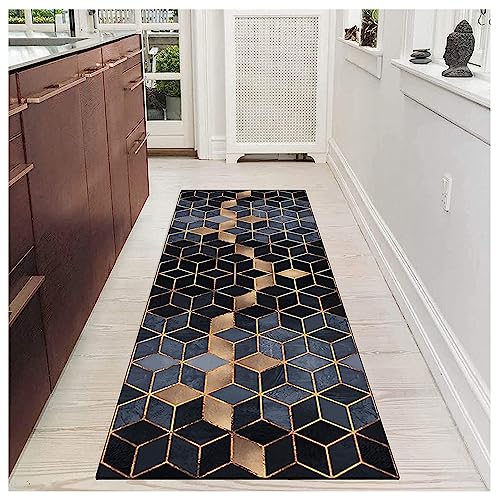 Alfombra de pasillo azul moderna de 60x300cm para decorar el dormitorio 2