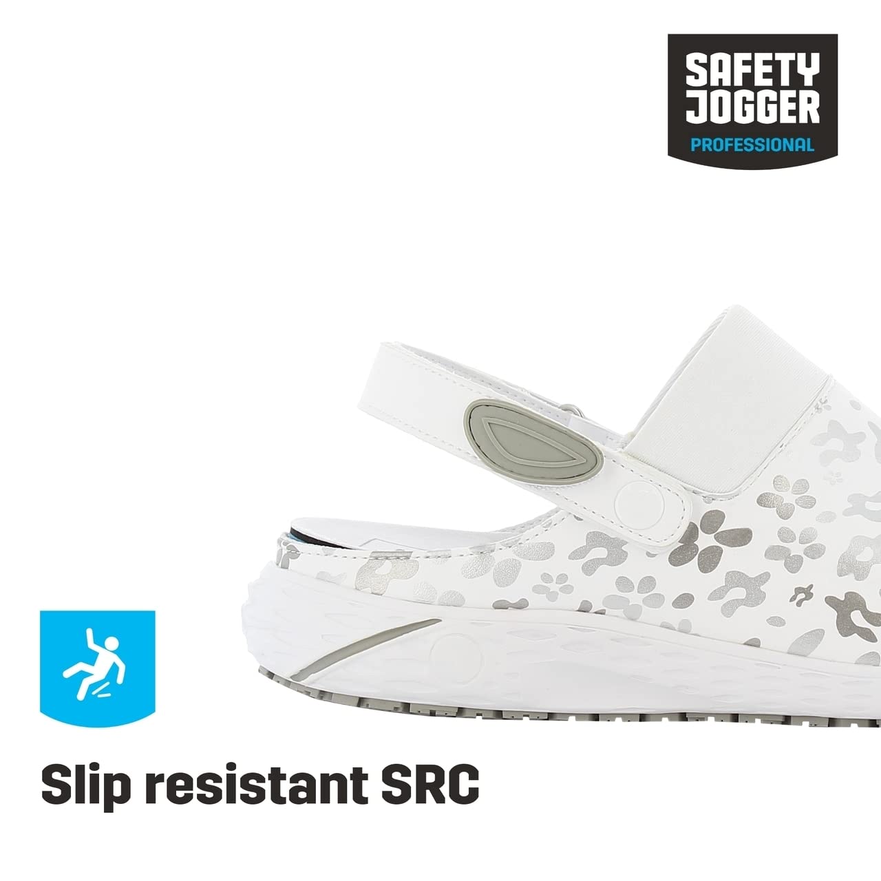 SAFETY JOGGER Sabots de sécurité Femmes - Dany - Chaussure de Travail légère et Confortable à Velcro, idéale infirmières ou Cuisine, antidérapante et Absorbant Chocs, Oxypas