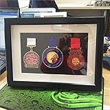 ★ médailles d'affichage ZHXY Cadre vitrine Medaille Medaille Militaire Cadre vitrine en Bois pour médailles et insignes Cadre 3D avec vitre Militaires Médailles Correctifs de Broches Badge Insignia Vitrine Cadre Boîte