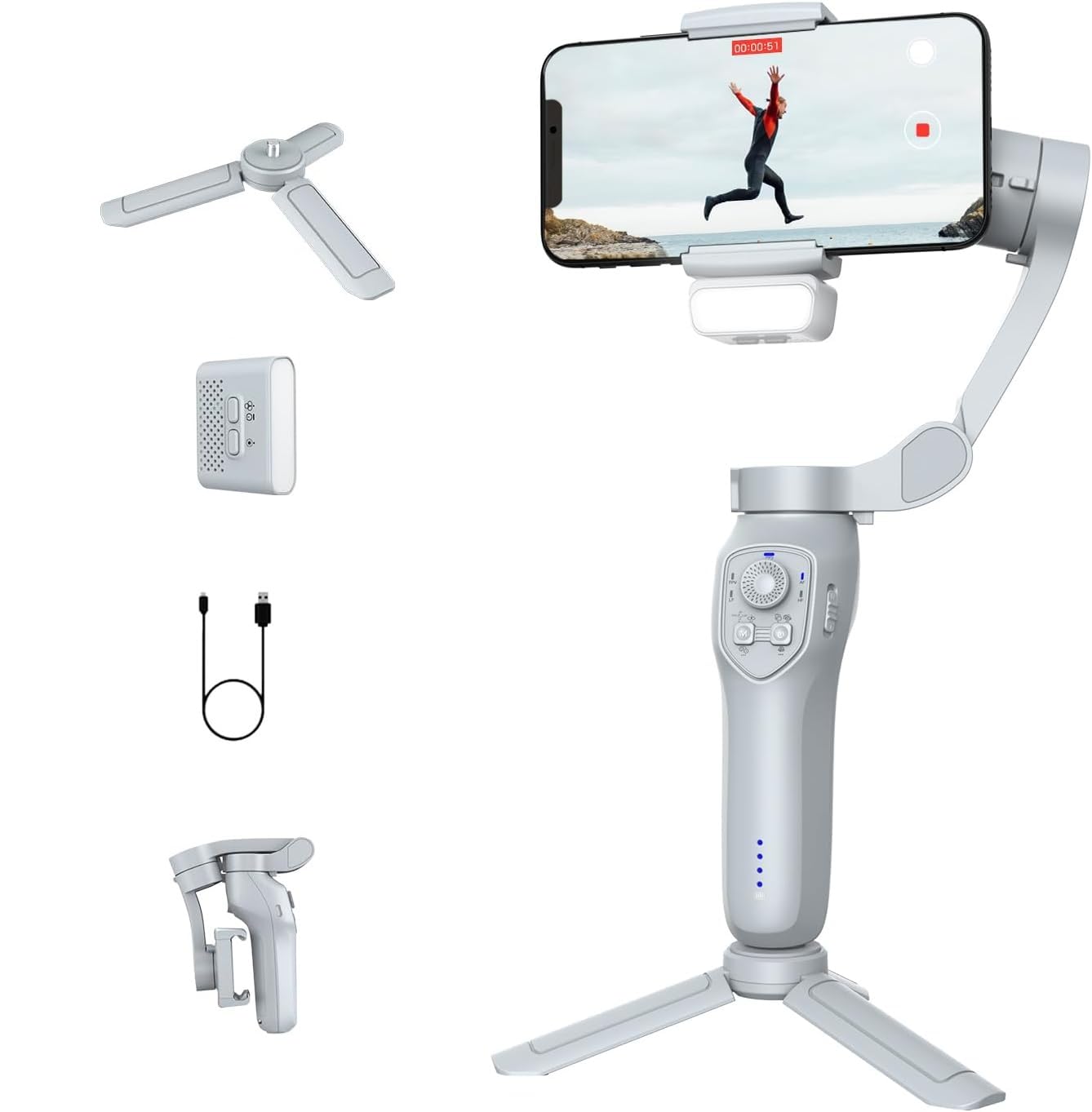 L7C Pro Plus Portable Gimbal Stabilizer | Face Tracking