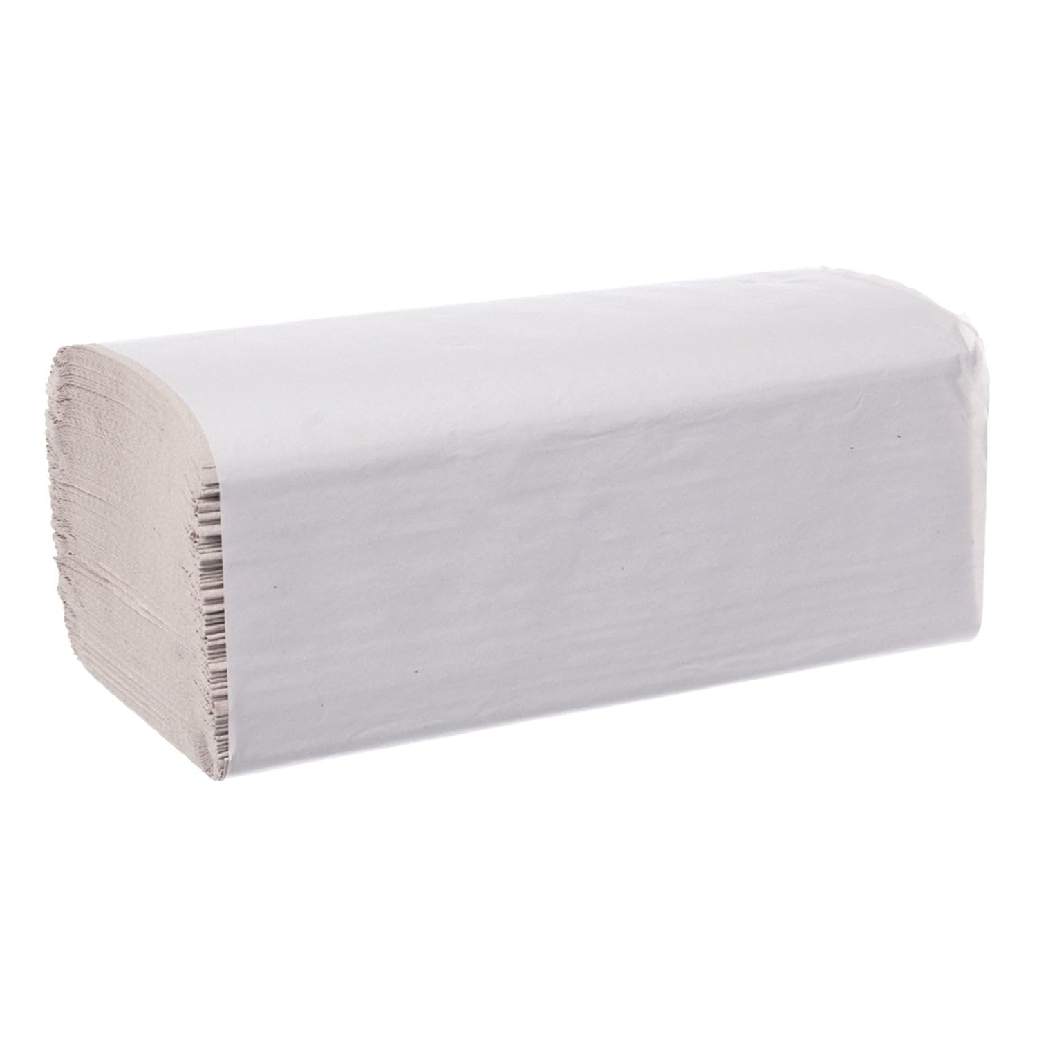 wisefood - Toallas de papel | 1 capa, pliegue ZZ, 25 x 23 cm, color gris natural, 5000 hojas, toallas reciclables desechables | toallas plegables absorbentes (6002888, 25 x 23 cm)