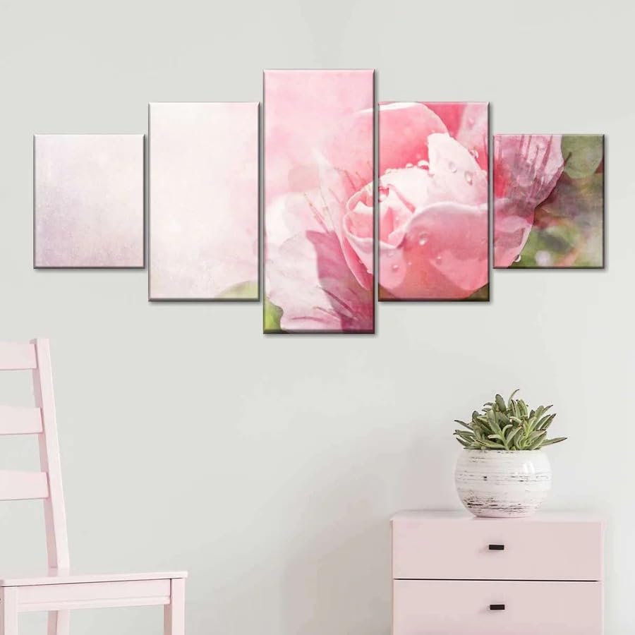 Roses roses de rêve HD tableau géant pour habiller un grand mur vide de salon