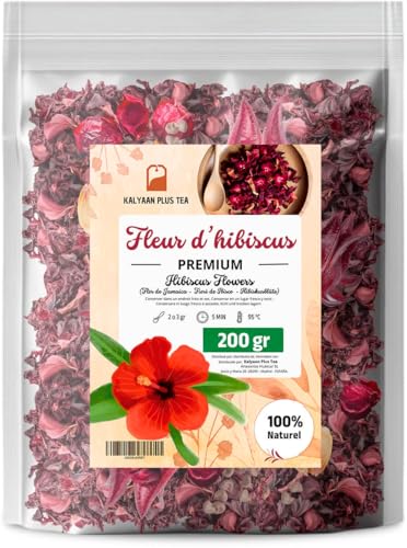 KALYAAN plus Tea - Flor de Jamaica 200Gr - Te de hibisco - Hibisco flor de Jamaica para adelgazar - Infusiones Detox - Hibiscus KALYAAN plus Tea - Flor de Jamaica 200Gr - Te de hibisco - Hibisco flor de Jamaica para adelgazar - Infusiones Detox - Hibiscus