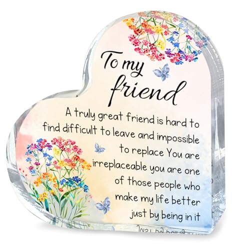 Christian Gifts for Women,Heart Shaped Acrylic Plaque for Best Friend,“A Truly Great Friend is...
