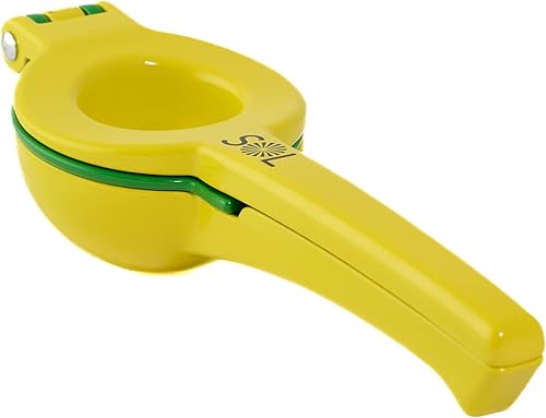 SOL - Prensa de jugo de metal 2 en 1 Exprimidor de limón y lima - Exprimidor manual, Exprimidor manual de cítricos de extracción máxima, resistente