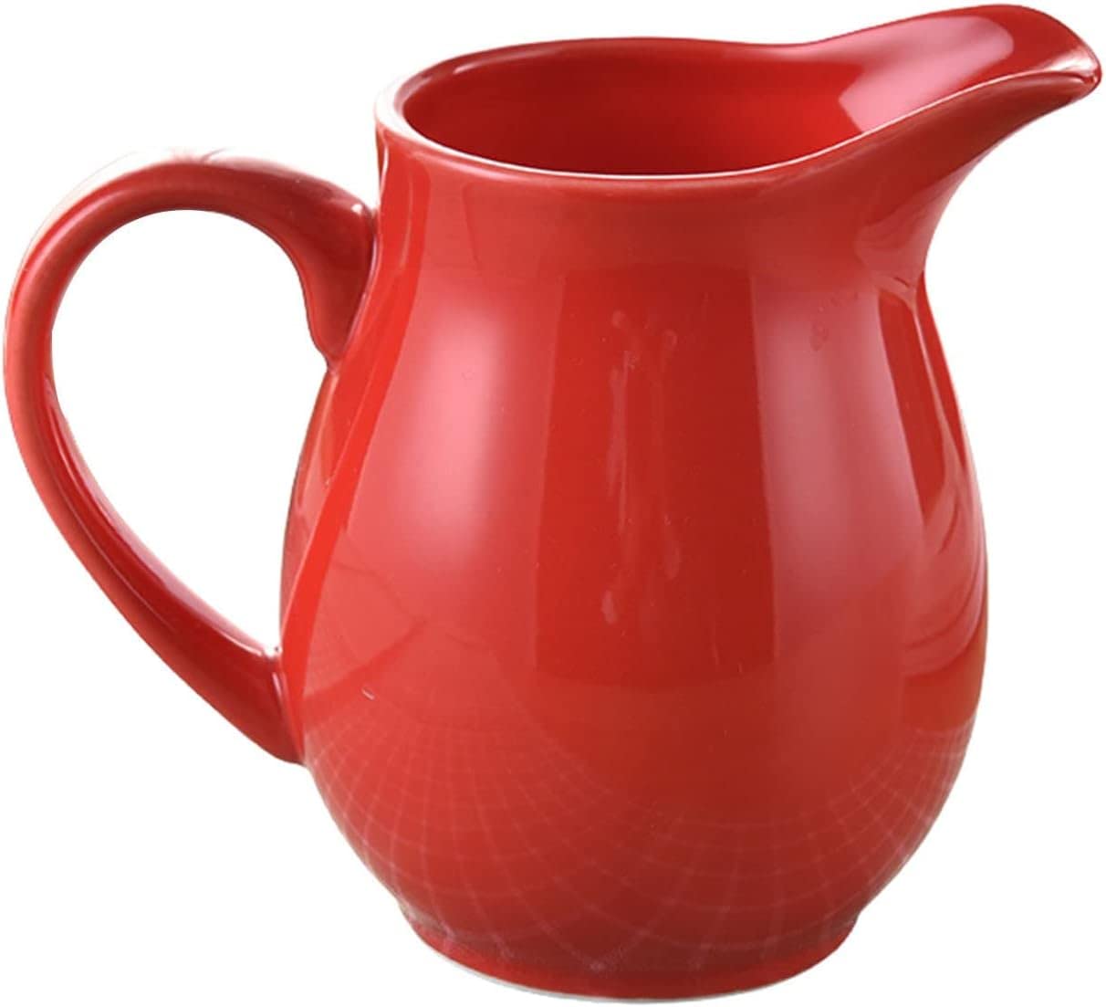 Set zuccheriera e lattiera in ceramica con coperchio, lattiera e zuccheriera, decorazione da cucina, colore: rosso