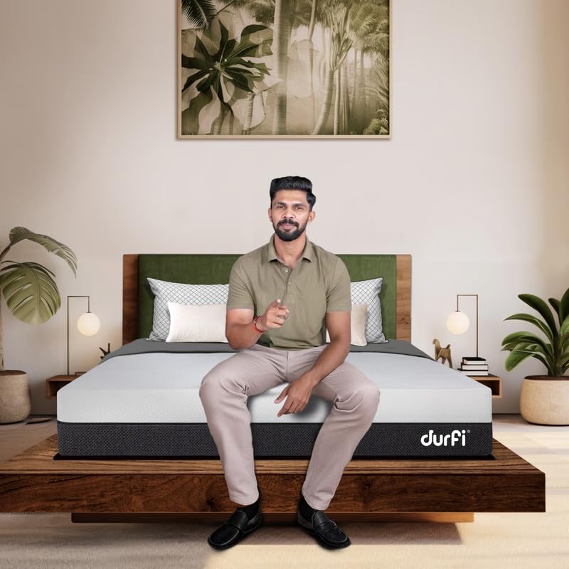 durfi Natural Latex 8 Inches HR & Memory Foam Mattress | Queen Size (78x66x8) | Medium Soft | CertiPlus Us & Certiguard Technology | GOLS Certified | 10 Years Warranty-image-44