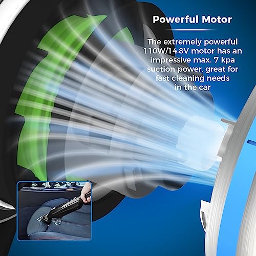 Tower T527000 Optimum 14.8V Handheld Vacuum Cleaner Cordless with a large 0.5L capacity and powerful motor, 200W - Image 3