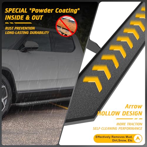 Estribos laterales para Rivian R1T 2022-2024 acero negro miniatura 5