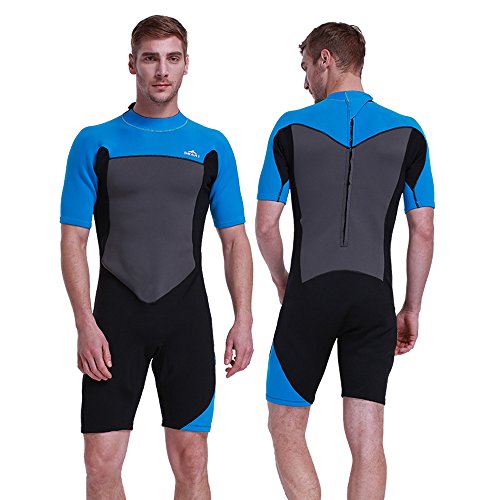 Unisex Short Sleeve 2MM Neoprene Wetsuit Men for Surfing One Piece Triathlon Scuba