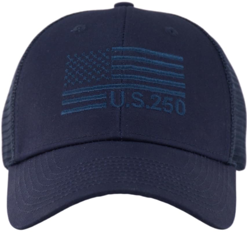 Image of TSSGBL USA Flag Trucker Hat - OSFM & XXL Big Head Fit, Adjustable Mesh Snapback American Patriotic Baseball Cap