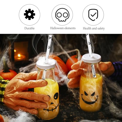 Beaupretty 100 pitillos de papel biodegradables para Halloween miniatura 6