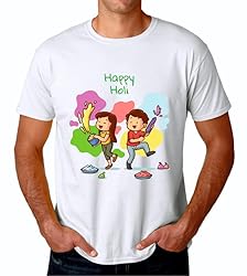 DEE Sons® Men’s/Women’s Regular Fit Holi Tshirt Shirt Printed Round Neck Tshirt (Size S, M, L, XL, 2XL)