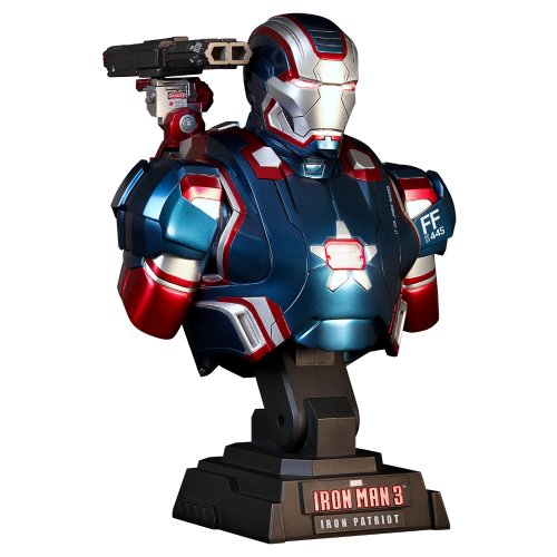 Marvel Hot Toys Iron Man 3 IRON PATRIOT 1/4 Scale Bust Figure The