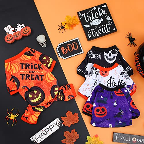 4 pijamas para perros Halloween talla mediana miniatura 5