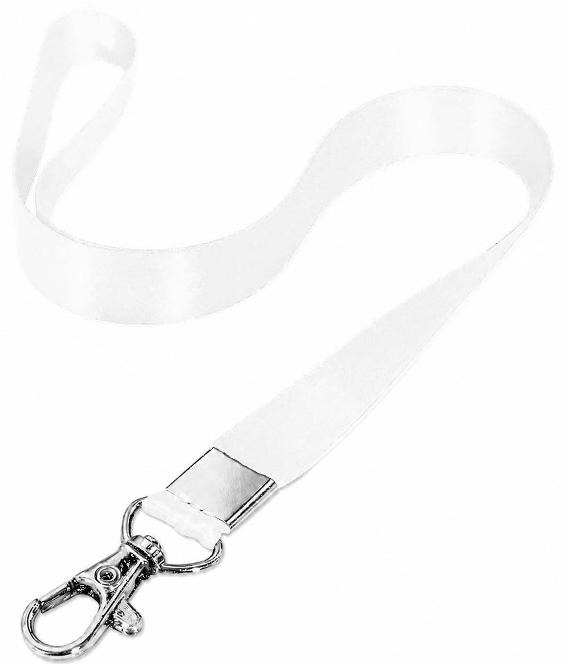 Z6 20mm White Neck Lanyards (100 Pack) – Extra-Wide Flat Woven Polyester Neck Straps with Heavy-Duty Swivel Lobster Clasp for ID Badges, Keys, Event Passes, and Office Credentials-image-28