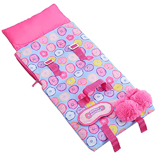 My Life As Donut Sleeping Bag, Eyemask, Slippers For 18" Dolls (Doll Not Included) #TOP3