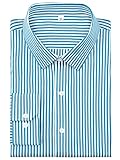 GIANZEN Camisa De Botones Manga Larga Color Turquesa Camisa Vestir para Hombre Camisas Hombres Moda Casuales Chemise Blue Green Size XL
