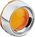 Kuryakyn 2108 Deep Dish Turn Signal Bezel with Amber Lens