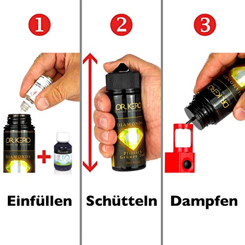 Dr. Kero Aromakonzentrat Diamonds - Pfirsich Grüner Tee, Shake-und-Vape zum Mischen mit Basisliquid für e-Liquid, 0.0 mg… – Bild 3