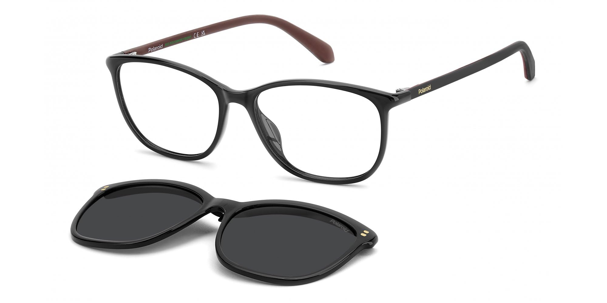 Polaroid Okulary Vista PLD D642/C czarne czerwone 55/15/125.1 damskie