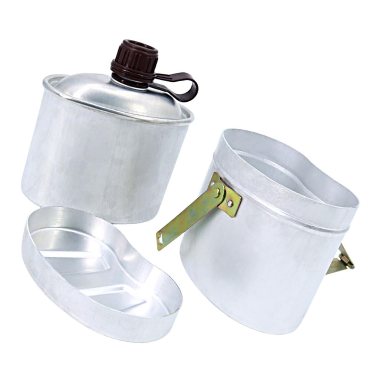 Totority Vintage Kettle Compact Camping Cookware Bag Water Bottle for Outdoor Adventures