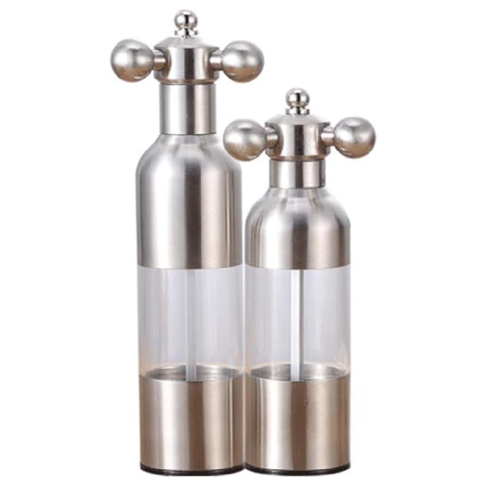 CTRLZS Salt and Pepper Grinder,Manual Stainless Steel Faucet, Western-Style Kitchenware with Handle Salt Shaker A