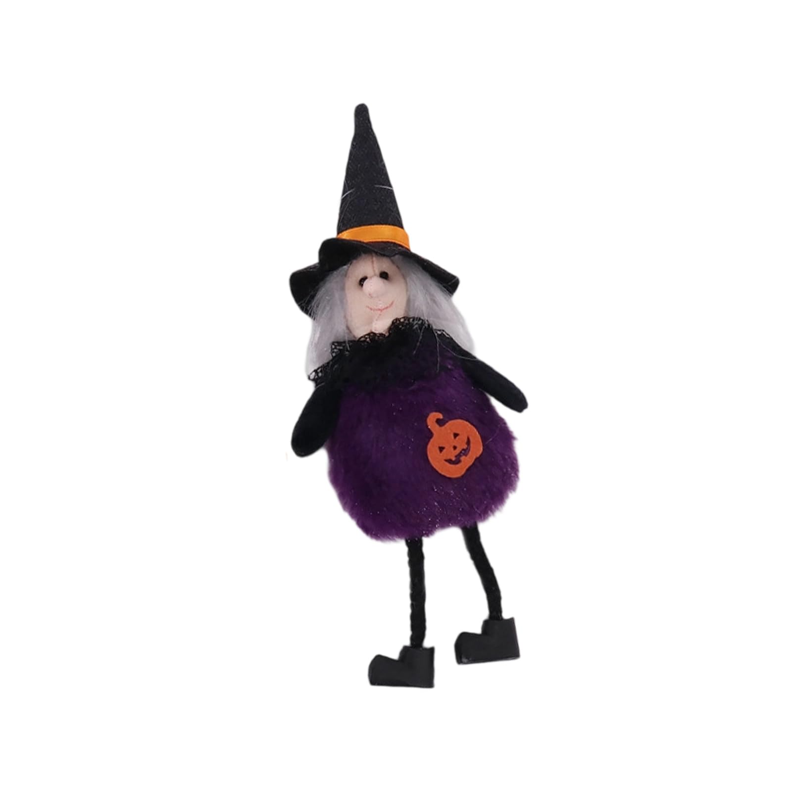 Qusinfc Halloween Fabric Witch Doll Decoration Hanging Craft for Porch Classroom Atmospheres Enhancement Witch Pumpkins Plush with Hanging Rope