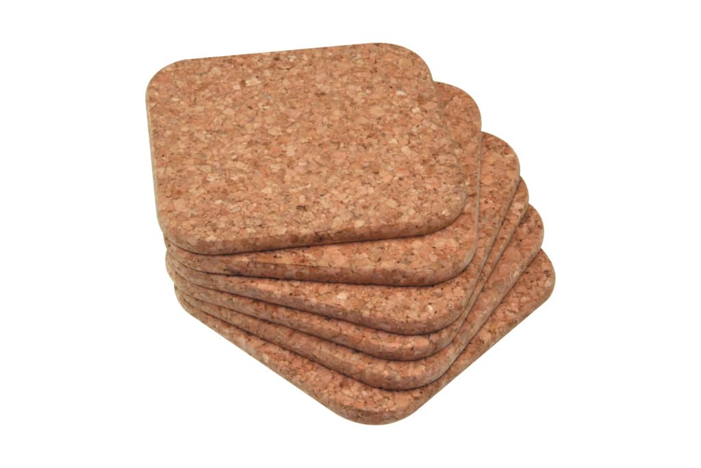 Apollo Cork Coasters Set Of 6 10cm, 1562