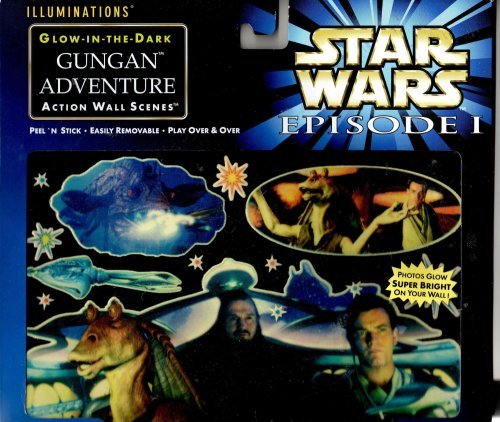 Star Wars Episode 1 Illuminations Glow-in-the-dark Gungan Adventure Action Wall Scene